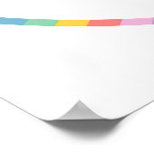 Unicorn in Rainbow Circleキッズスクエアポスター ポスター (角)