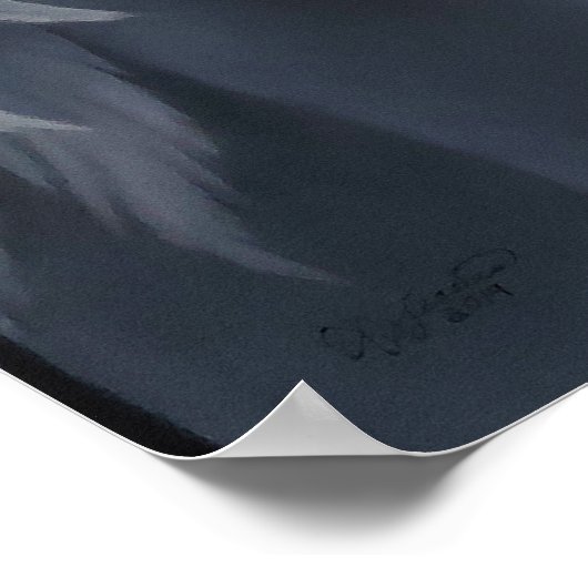 Unicorn in the Moonlight Poster ポスター (角)