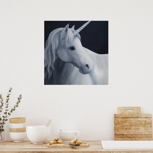 Unicorn in the Moonlight Poster ポスター (キッチン)