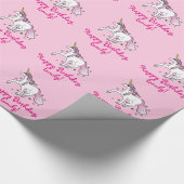 Unicorn In the Stars誕生日名カスタマイズ可能 ラッピングペーパー (角)