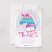 Unicorn Itポップ・アートの誕生日写真 サンキューカード (正面)