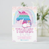 Unicorn Itポップ・アートの誕生日写真 サンキューカード (スタンド正面)