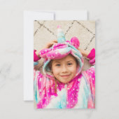 Unicorn Itポップ・アートの誕生日写真 サンキューカード (裏面)