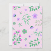 Unicorn Its A Girl Pink Baby Shower招待状 招待状 (裏面)