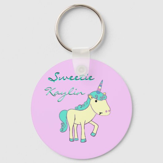 Unicorn Keychainを甘くカスタマイズ- キーホルダー (正面)