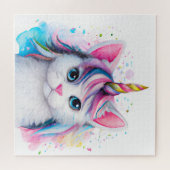 Unicorn Kitten Water Color ジグソーパズル (横)