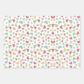 Unicorn Kittens 'nスイートトリート、ハート、虹 ラッピングペーパーシート (正面3)
