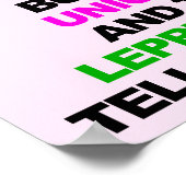 Unicorn Leprechaunポスタおもしろいーサイン ポスター (角)