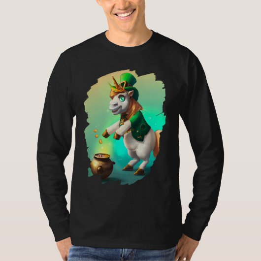 Unicorn Leprechaun  Unicorns St Patricks Day  1 Tシャツ (正面)
