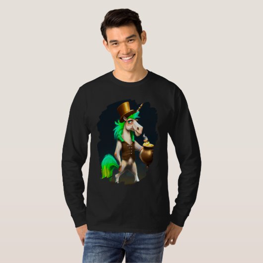 Unicorn Leprechaun  Unicorns St Patricks Day Tシャツ (正面フル)