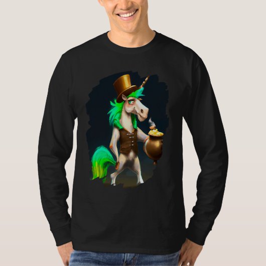 Unicorn Leprechaun  Unicorns St Patricks Day Tシャツ (正面)