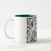 Unicorn Lore Block Print Mug ツートーンマグカップ (左)