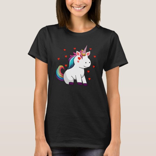 Unicorn Love Geschenk Tシャツ (正面)