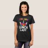 Unicorn  Lunch Lady Back To School Cute Apparel Tシャツ (正面フル)