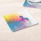 Unicorn Magic スクエアペーパーコースター (アングル)