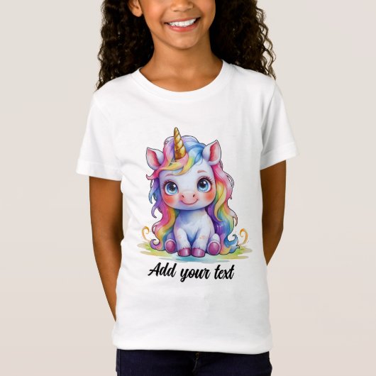 Unicorn Magic Tee – Personalized Name Tシャツ (正面)