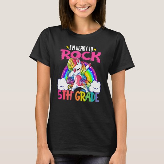 Unicorn Magicaの5年生をロックする準備ができた Tシャツ (正面)