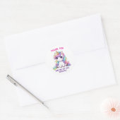Unicorn Magical Birthday Thank You Sticker ラウンドシール (封筒)