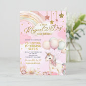 Unicorn Magical Day Is On The Way Birthday  招待状 (スタンド正面)