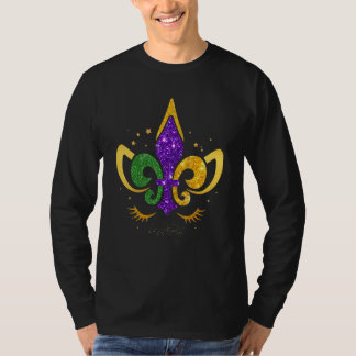 Unicorn Mardi Gras Carnival Mask Beads Men Kids Tシャツ