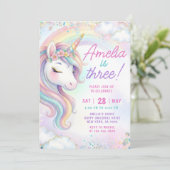 Unicorn Meadow Flower Four Ever Magical Birthday I 招待状 (スタンド正面)