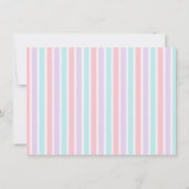 Unicorn Meadow Pastel Pink Gold Thank You サンキューカード (裏面)