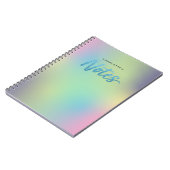 Unicorn Mixパターンブルーフェイクグリッターノート ノートブック (左側)