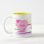 Unicorn mok met vrolijke kleuren - Unicorn mug ツートーンマグカップ (左)