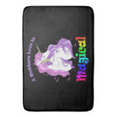 Unicorn Mom A Mothers Loveは魔法 バスマット (正面縦)