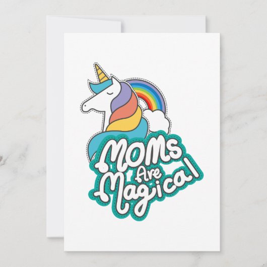 Unicorn Momsは魔法の母の日の贈り物 カード (正面)