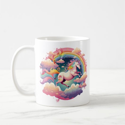 Unicorn Mugで魔法を朝に追加 コーヒーマグカップ (左)