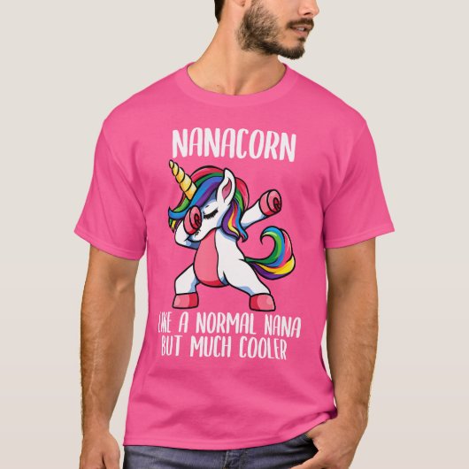 Unicorn Nana Girl Birthday Party Apparel Nanacorn  Tシャツ (正面)