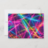 Unicorn Neon Birthday Party Thank You Photo サンキューカード (裏面)