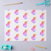 Unicorn Neon Wrapping Paper Flat Sheet Set of 3 薄葉紙 (クラフト)