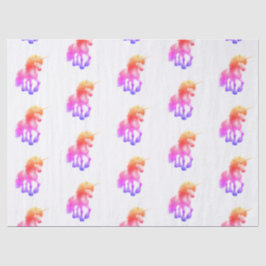 Unicorn Neon Wrapping Paper Flat Sheet Set of 3 薄葉紙