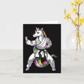 Unicorn Ninja Karate Martial Art Kickboxing Taekwo カード (黄色い花)