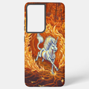 Unicorn of Fireファンタジー Samsung Galaxy S21 Ultraケース