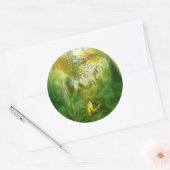 Unicorn Of The Forest Art Sticker ラウンドシール (封筒)