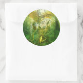 Unicorn Of The Forest Art Sticker ラウンドシール (バッグ)