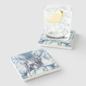 Unicorn of Water Elementファンタジーアート ストーンコースター (横)