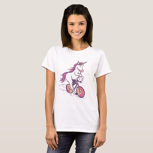 Unicorn on a Bicycle Tシャツ (正面フル)