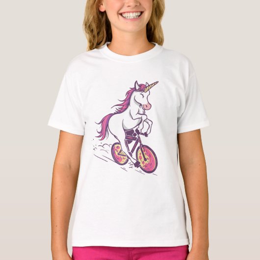 Unicorn on a Bicycle Tシャツ (正面)