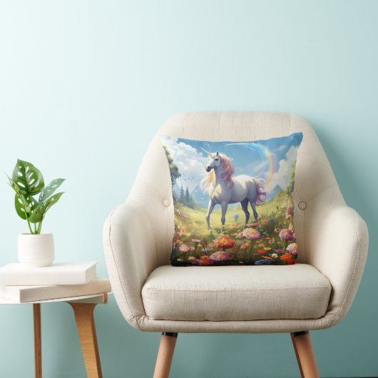 Unicorn on Meadow クッション (椅子)