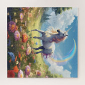 Unicorn on Meadow ジグソーパズル (横)