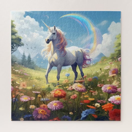 Unicorn on Meadow ジグソーパズル (縦)