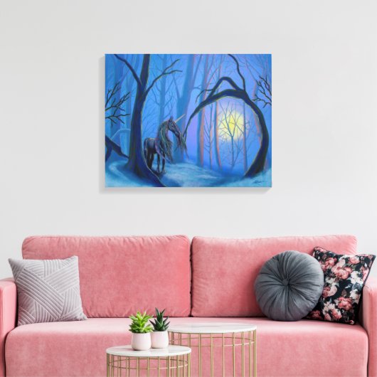 Unicorn on Premium Canvas キャンバスプリント (インサイチュ (リビング))