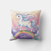 Unicorn on Rainbow編集可能名枕 クッション (裏面)