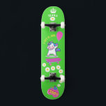 Unicorn on skateboard with personalised captions  スケートボード<br><div class="desc">Unicorn on skateboard with personalised captions Unicorn Personalized Skateboard CLICK on PERSONALIZE TEMPLATE OPTION AND ENTER the NAME. you can also custom other captions. Cool skateboard designed with vivid colours and for the background and a funky unicorn riding a skateboard. This Skateboard makes a great gift idea for a unicorn...</div>