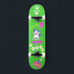 Unicorn on skateboard with personalised captions  スケートボード<br><div class="desc">Unicorn on skateboard with personalised captions Unicorn Personalized Skateboard CLICK on PERSONALIZE TEMPLATE OPTION AND ENTER the NAME. you can also custom other captions. Cool skateboard designed with vivid colours and for the background and a funky unicorn riding a skateboard. This Skateboard makes a great gift idea for a unicorn...</div>