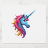 Unicorn on Snowboard - Funny Ski and Wintersports  スパークリングワインラベル (シングルラベル)